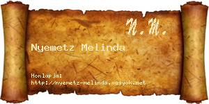 Nyemetz Melinda névjegykártya
